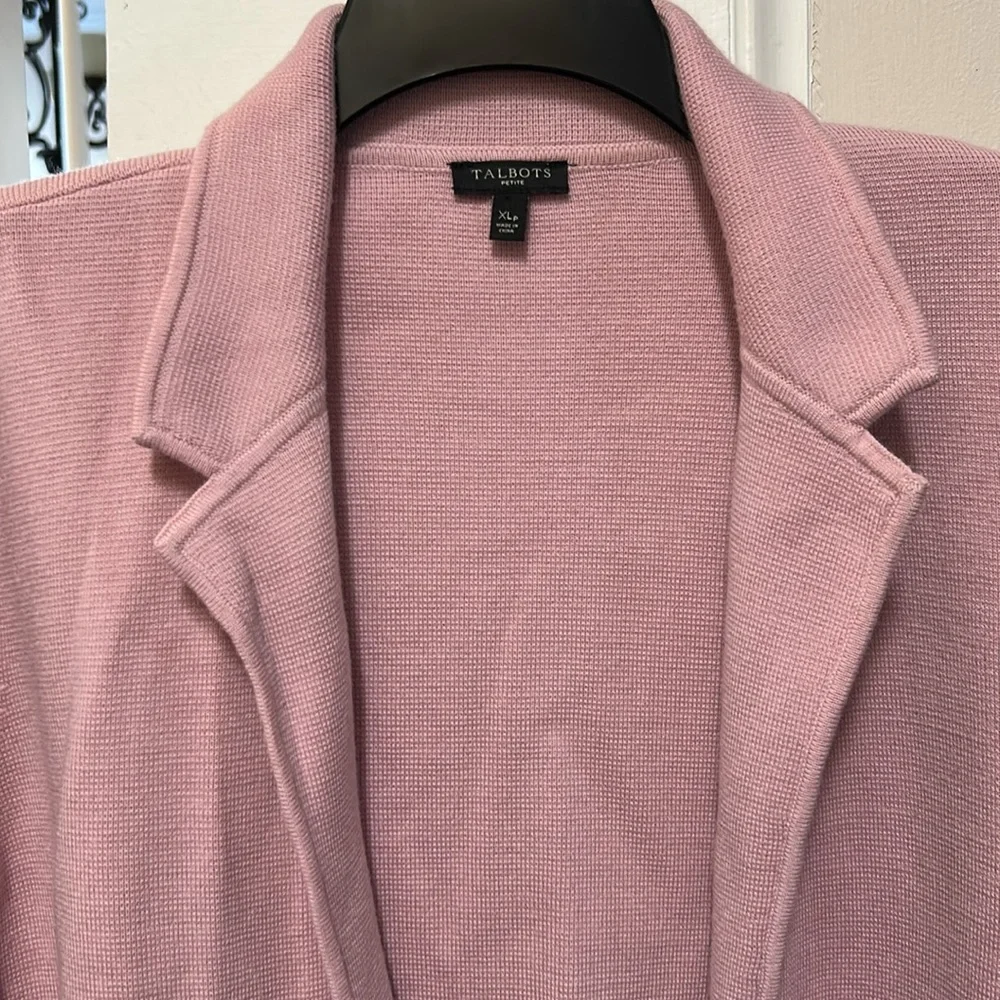 Talbots 🎊Host Pick🎉 Light Pink open cardigan blazer like new - Picture 11 of 16